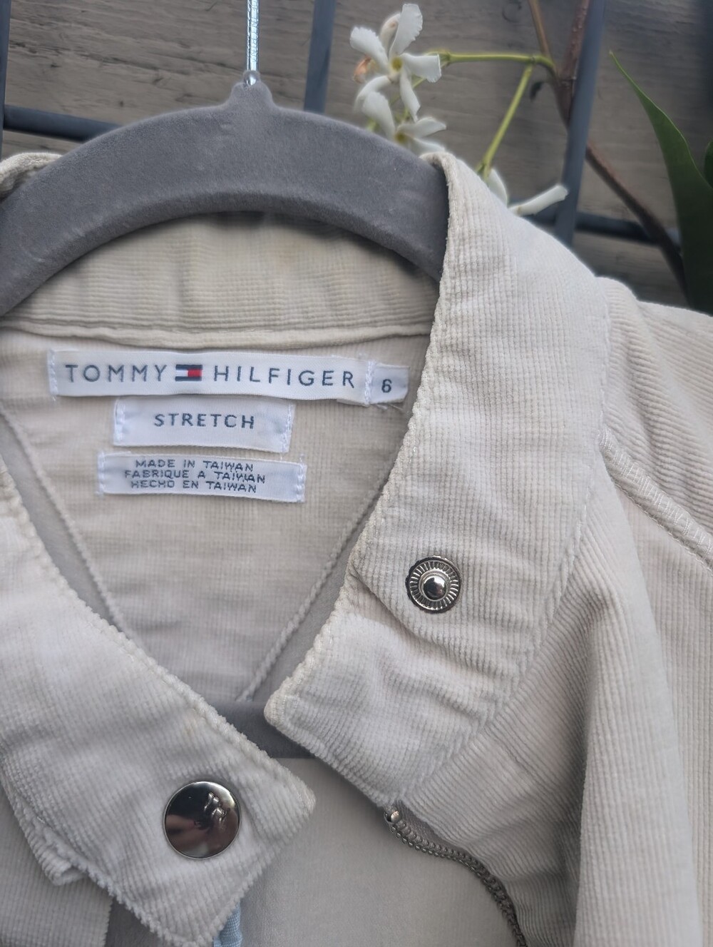 Tommy Hilfiger Men's Cream Corduroy Jacket